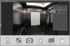 Poster Fisheye Effect Of An Elevator Product Image 2
