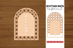 Rattan Sign Lasercut - Lasercut Template Product Image 1