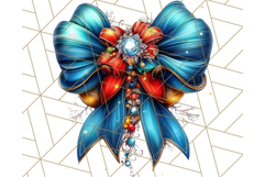 Bright Shiny Christmas Bows PNG Clipart, Winter Holiday Png Product Image 3