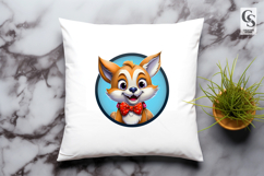 Cute Fox Clipart Sublimation PNG Product Image 3