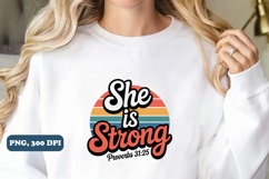 She is strong Christian png design Product Image 1
