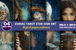 Zodiac Tarot Star Sign Art Collection PNG Product Image 1