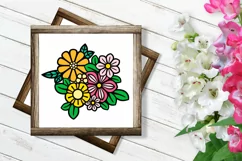 Flower SVG | Layered SVG Flowers | 3d Floral Bouquet SVG Product Image 5