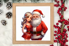 Mr And Mrs Santa Claus Clipart Sublimation, Christmas PNG Product Image 3