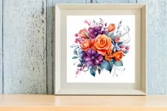 Wedding Flowers Bouquet Clipart, Watercolor Clipart Product Image 3