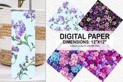 Verbena Flowers Seamless Pattern Digital paper Product Image 1