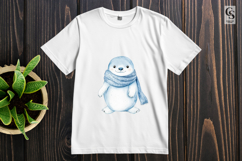 Cute Winter Polar Bear Clipart Sublimation PNG Product Image 3