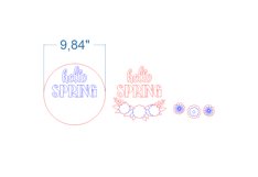 Hello Spring SVG laser cut files for Glowforge Product Image 3