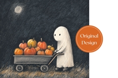 Cartoon Halloween Tumbler, Halloween Ghost Tumbler Wrap Product Image 3