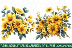 Floral bouquet spring Clipart, Watercolor Floral Clipart Product Image 1