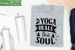 Yoga Heals The Soul SVG Design | Yoga SVG Design Product Image 3