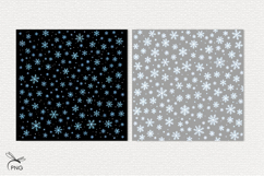 Snowflakes digital paper, Christmas background clipart Product Image 3