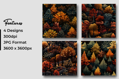 Dark Autumn Forest Digital Paper Product Image 3