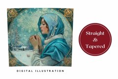 Christmas Tumbler Sublimation, Winter Village Tumbler PNG Product Image 3