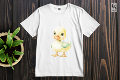 Cute Baby Duck Watercolor Clipart Sublimation PNG Product Image 2