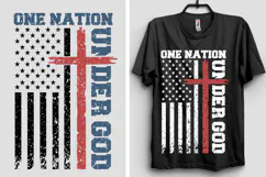 One Nation Under God SVG, 4th of July SVG, USA 1776 SVG Product Image 1