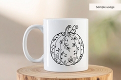Hand Drawn Floral Pattern Pumpkin SVG Product Image 3