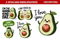 Avocado Sublimation PNG Product Image 1