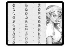 55 Procreate Pirate Girls Stamp Brushes Product Image 6