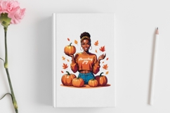 Motivational Autumn melanin woman png Product Image 3