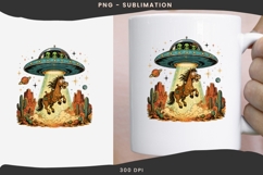 UFO horse png design for T-shirts Product Image 3