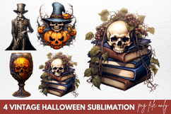 Vintage Halloween Sublimation Clipart Product Image 1