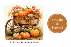 Watercolor Pumpkins Tumbler Design, Farmhouse Sublimation Product Image 3