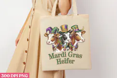 Mardi Gras Heifer PNG, Mardi Gras Sublimation PNG Product Image 3