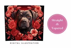 Valentines Chocolate Labrador Tumbler, Cute Dog Tumbler Wrap Product Image 3