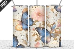 3D Butterfly 20 oz Tumbler Design| Butterfly Flower Tumbler Product Image 4