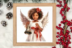 Christmas Black Angel Clipart, Christmas Angel Clipart Product Image 3
