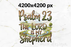 Psalm 23 The Lord Is My Shepherd PNG, Christian Sublimation Product Image 2
