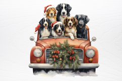 Vintage Red Truck With Many Clipart Product Image 3