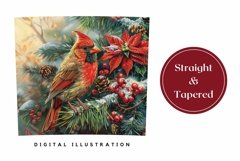 Christmas Bird Tumbler Design, Winter Forest Tumbler Wrap Product Image 3