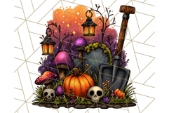 Enchanted Graveyard Halloween PNG Clipart Product Image 3
