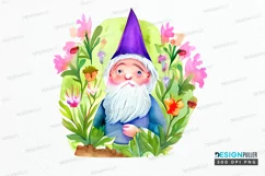 Watercolor Garden Gnome PNG Clipart Product Image 1