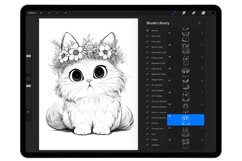 36 Procreate Cute Cats Stamp Brushes Product Image 3