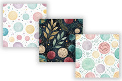 Wavy Hand Drawn Dot Digital Paper, Seamless Watercolor Product Image 3
