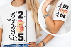 December 25 PNG, Distressed Varsity Christmas PNG, Christmas Product Image 3