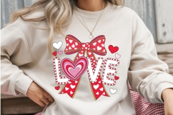 Valentine LOVE Bow Sublimation PNG Product Image 2