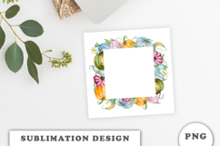 Watercolor Autumn Pumpkins Frame png Product Image 3
