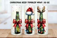 Funny christmas beer Tumbler Wrap|PNG. Product Image 1