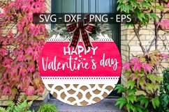 Valentine Round Sign Set , Valentine Door Hanger SVG Product Image 3