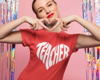 Retro Teacher Heart SVG PNG, Valentine Teacher Png design Product Image 3