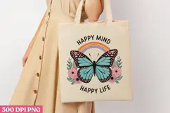 HAPPY MIND HAPPY LIFE PNG, Positive Sublimation PNG Product Image 3
