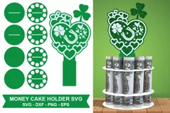 Money Cake Holder svg, Birthday Money Cake, st patrick day Product Image 2