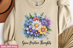 Grow positive thoughts PNG, Motivation Sublimation PNG Product Image 3