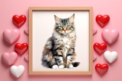 Valentine Cats Clipart, Valentine Pets Clipart Product Image 3