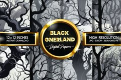 Black Gnerland Digital Papers - 04 Variations Product Image 1