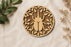 Horn Beetle Lasercut Decoration SVG Product Image 1